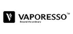 A black and white logo for vaporesso on a white background.