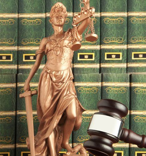 Lady Justice ,Law Books and gavel