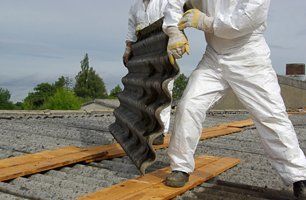 Removing asbestos from residential roof