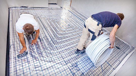 In-floor heating system installation and repair