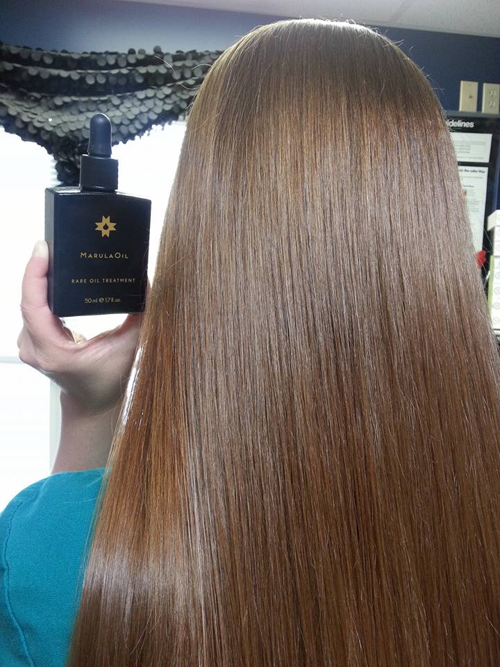 Long brown colored hair