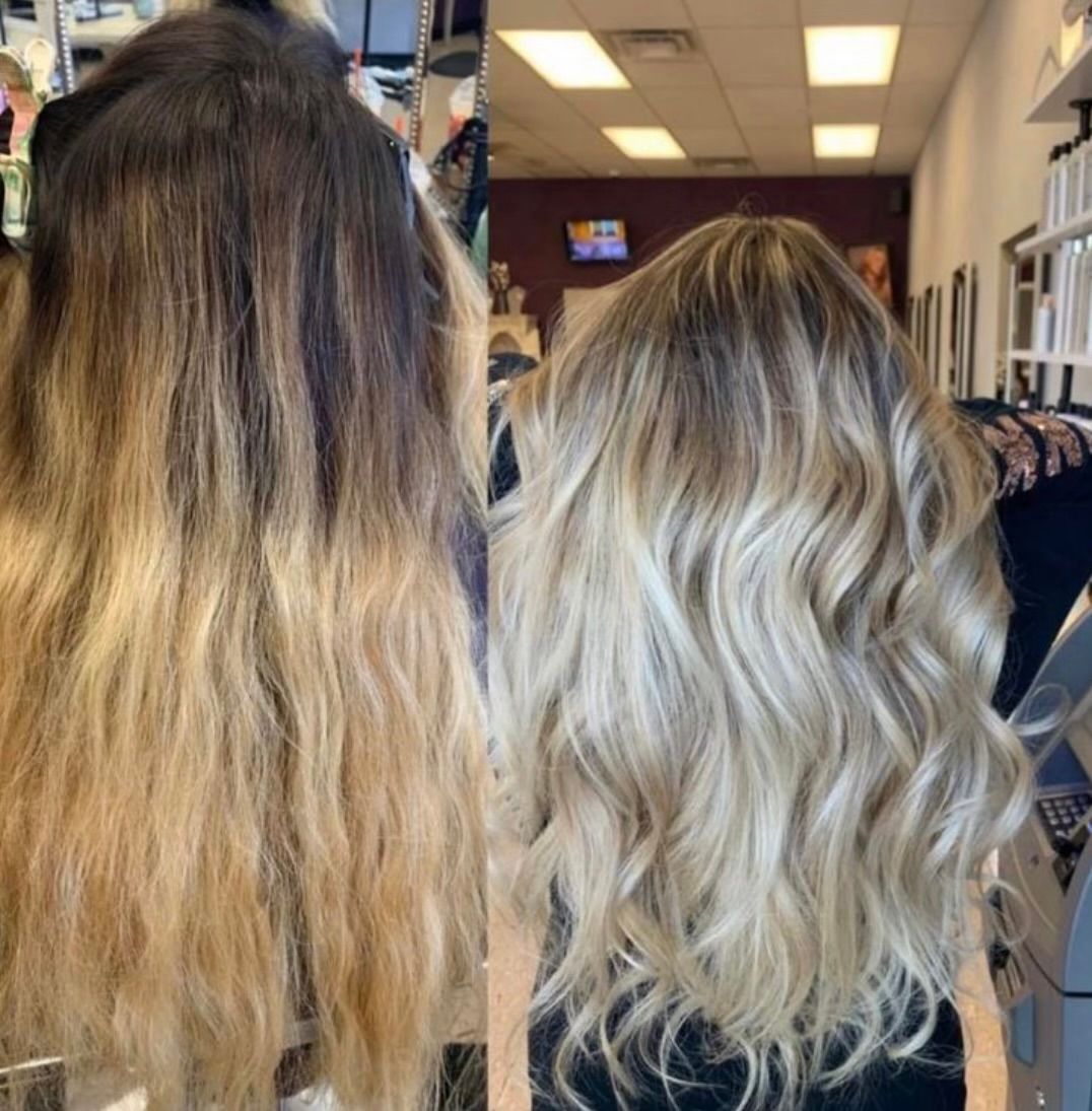 Before and after curls