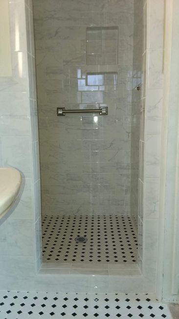 shower pan and shower walls