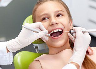 a child in dental check up