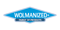 Wolmanized logo with blue diamond shape and text