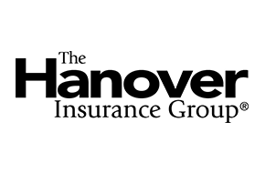Logo for The Hanover Insurance Group, black text on white background.