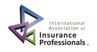 Logo for the International Association of Insurance Professionals: blue, purple, and green overlapping triangles with text.
