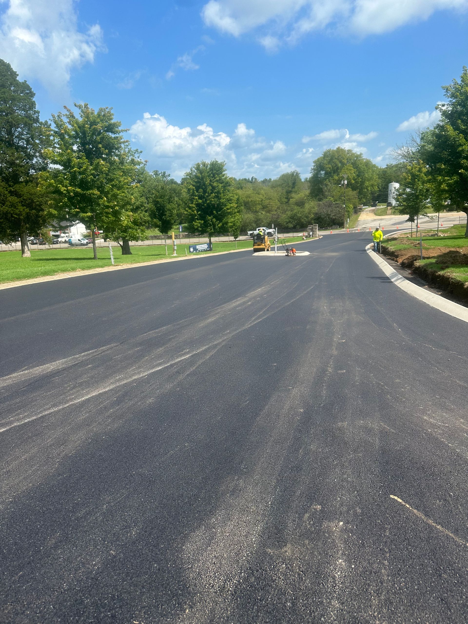 A road with a lot of trees on the side of it