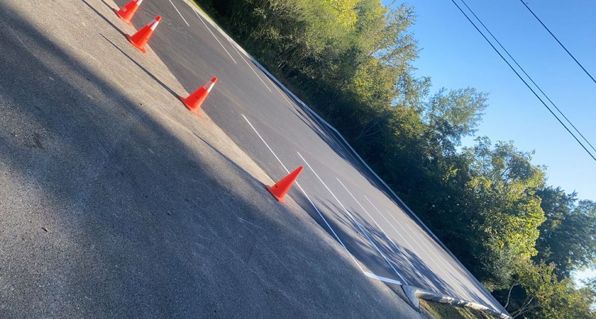 asphalt-paved parking lot