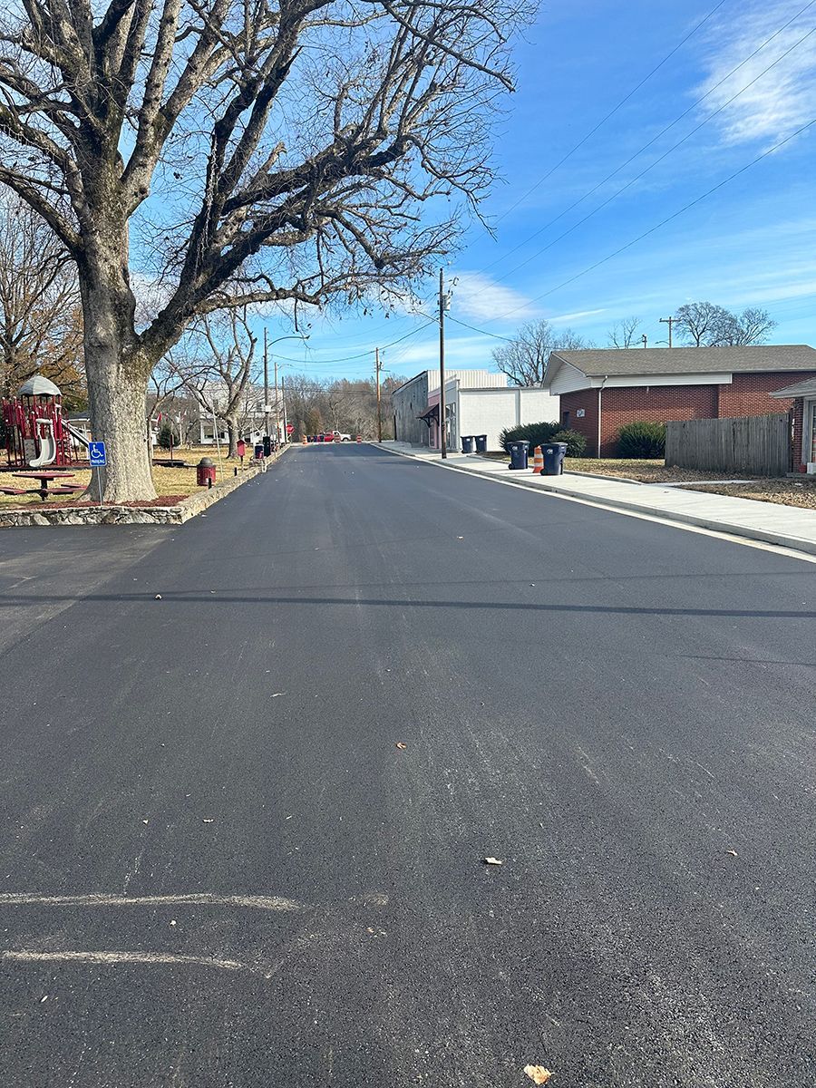 a newly-paved street