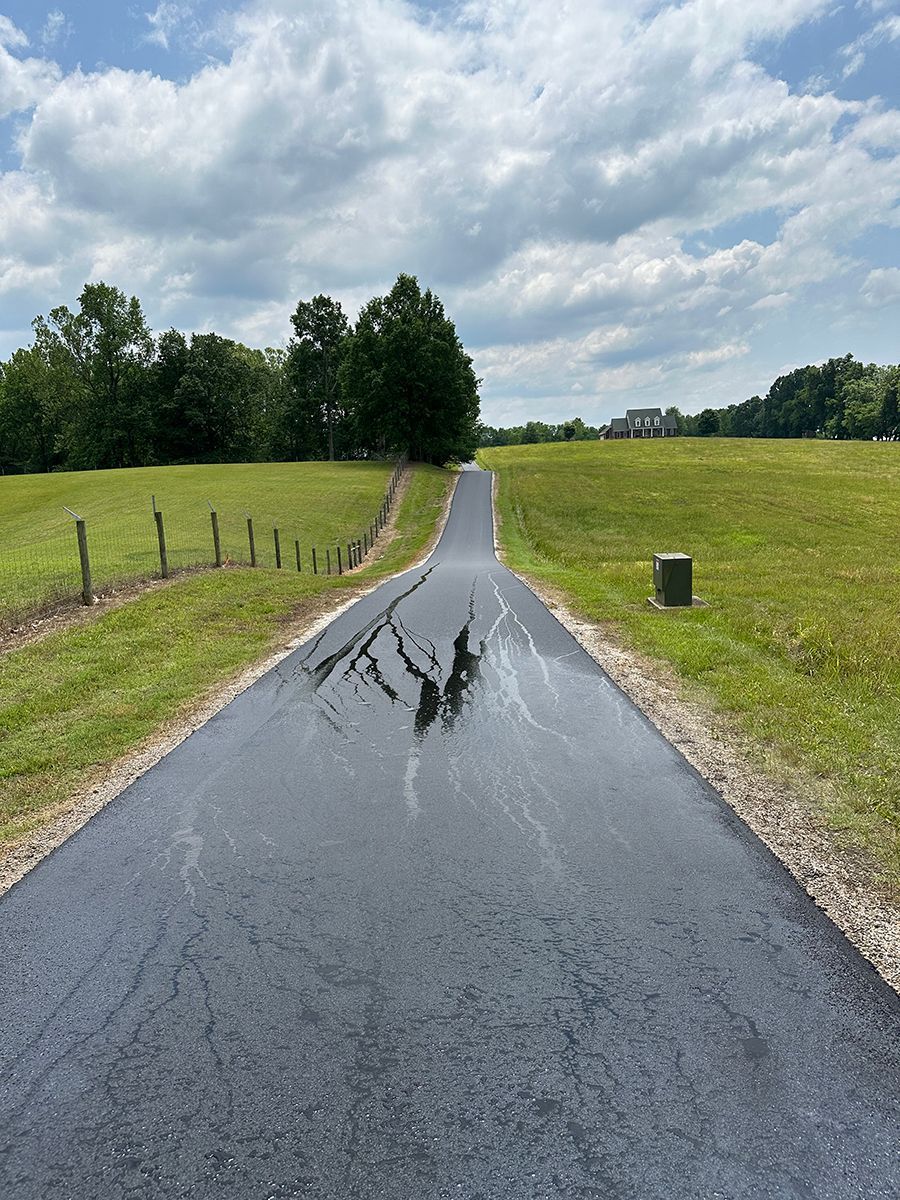 newly-paved driveway