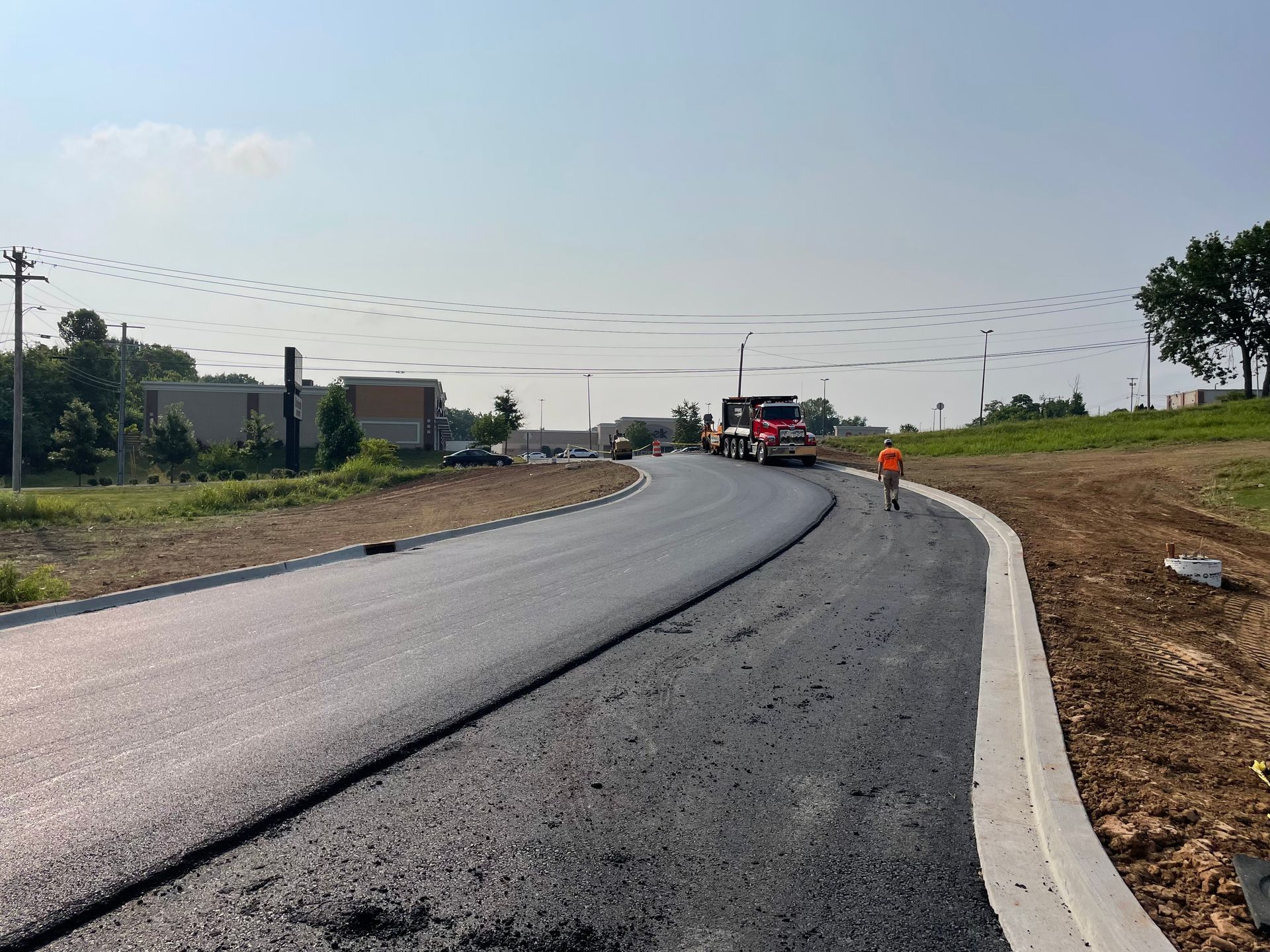 paving a public road