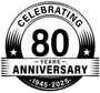 Celebrating 80th anniversary badge with 