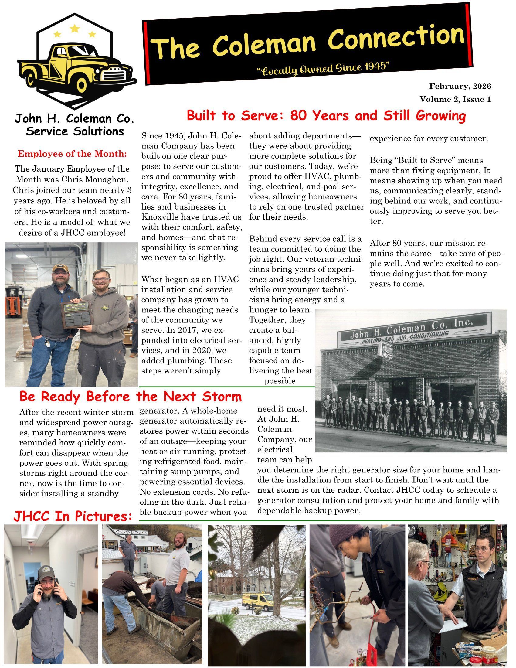 Newsletter titled
