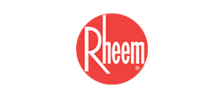 Rheem logo: White text 