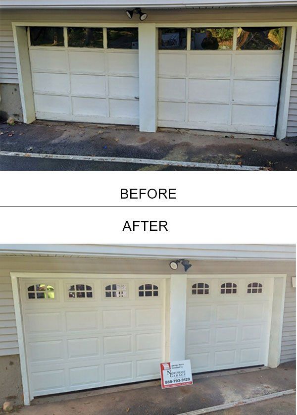 Residential Garage Door Before and After