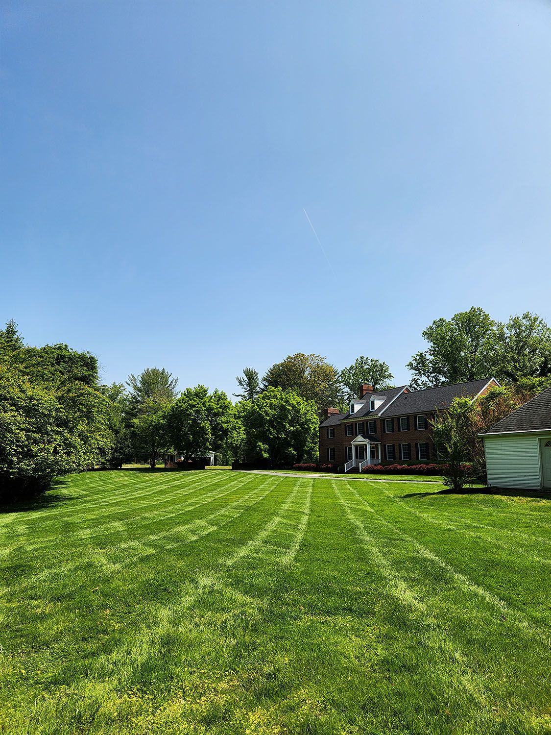 House with a beautifully maintained lawn