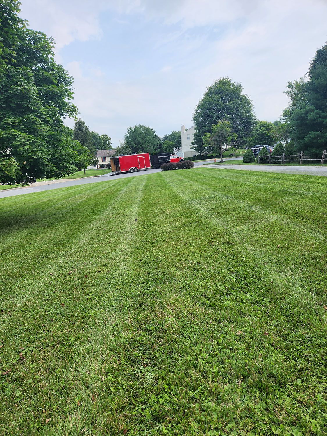 Well maintained lawn