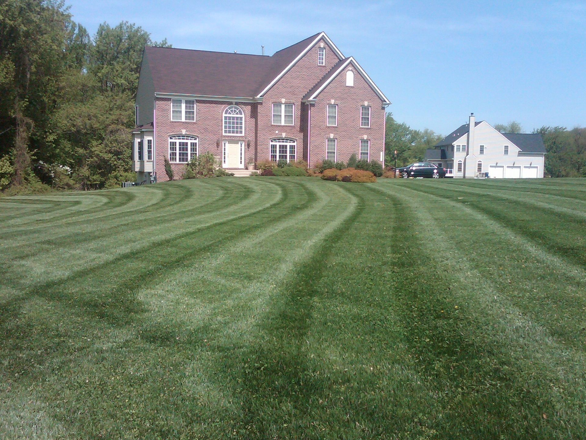 House with a well maintained lawn