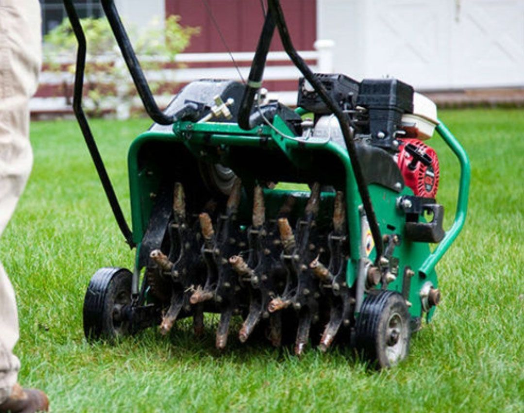 Man using a lawn mower