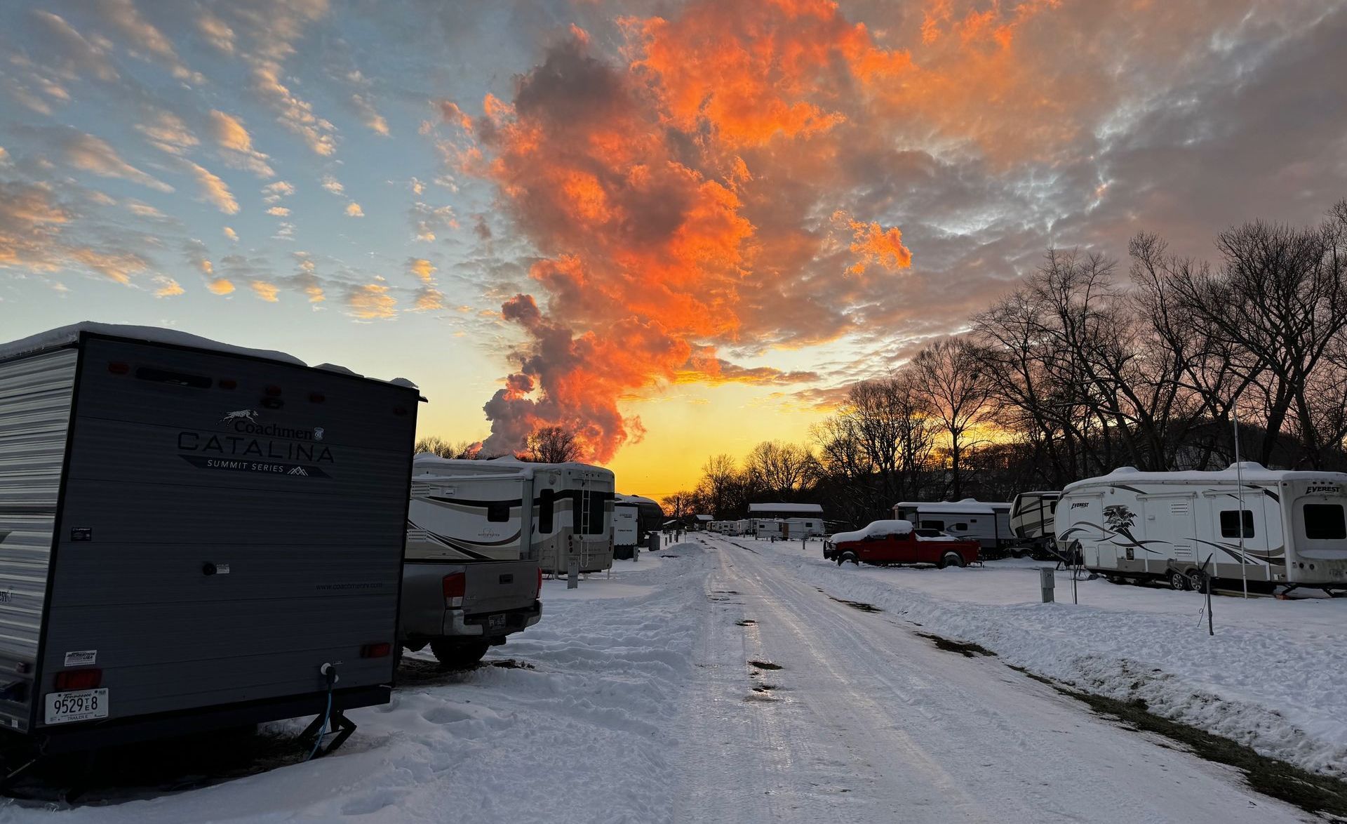 Olde Oak RV Park in January