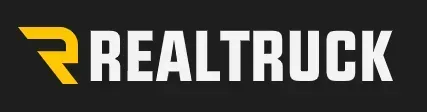 Realtruck logo with yellow stylized “R” on black background