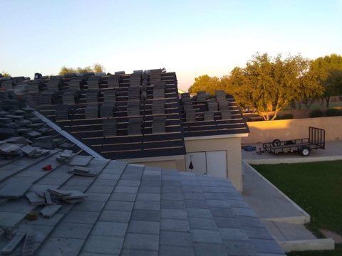 During residential roofing repair