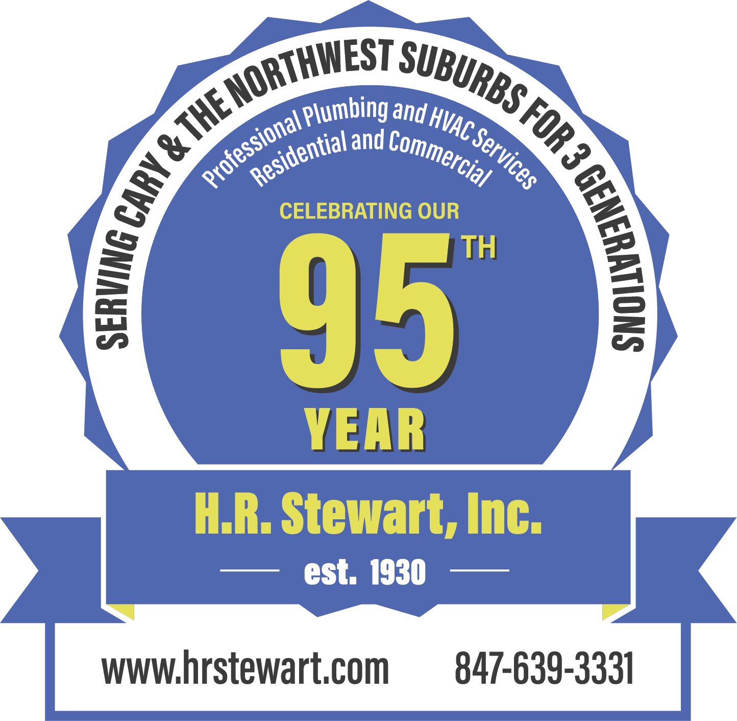 90 + Years H.R. Stewart, Inc Logo