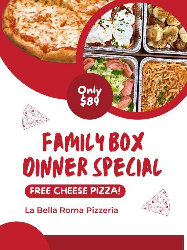 Family Box Dinner Special banner.