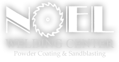 Logo for Novell Powder Coating & Sandblasting with a white gear icon
