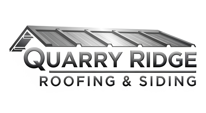 Blue text reading "QUARRY RIDGE ROOFING CORP".