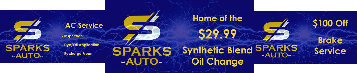 Sparks auto is offering a $ 29.99 synthetic oil change