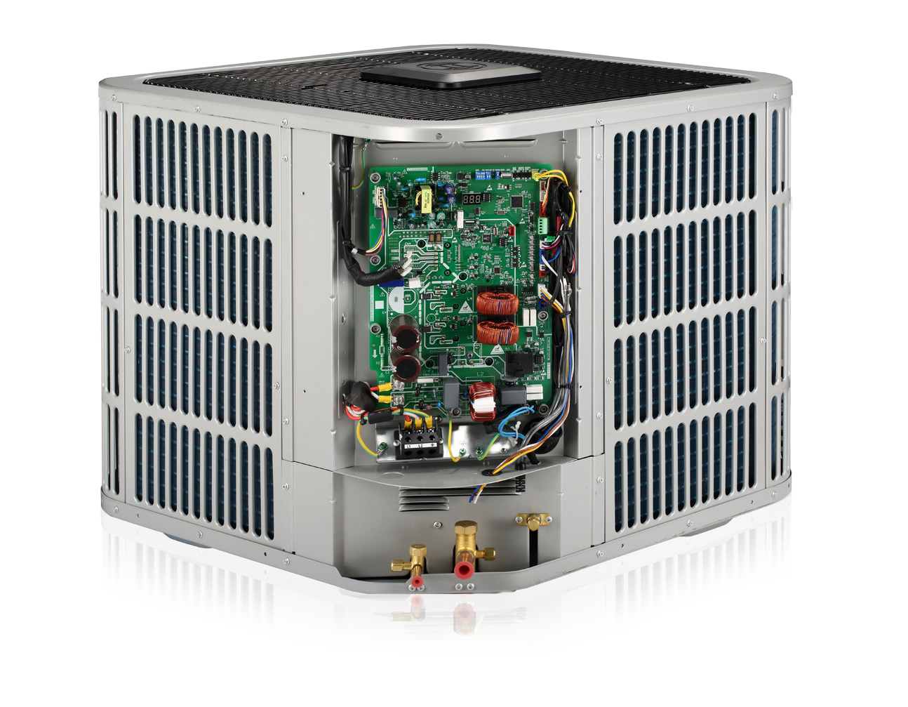 A picture of the inside of an air conditioner