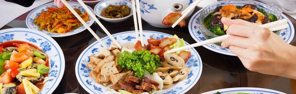Chinese cuisine on a table