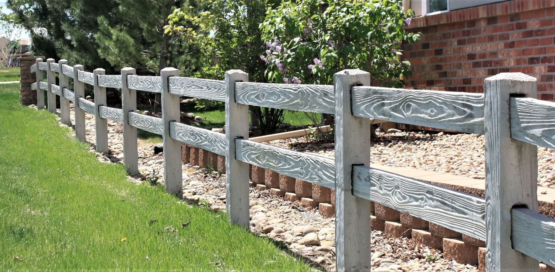 Concrete Split Rail Fence