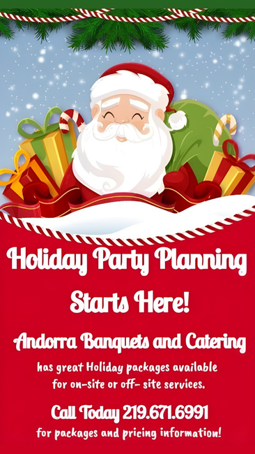 Holiday Party Planning, Andorra Banquets and Catering!