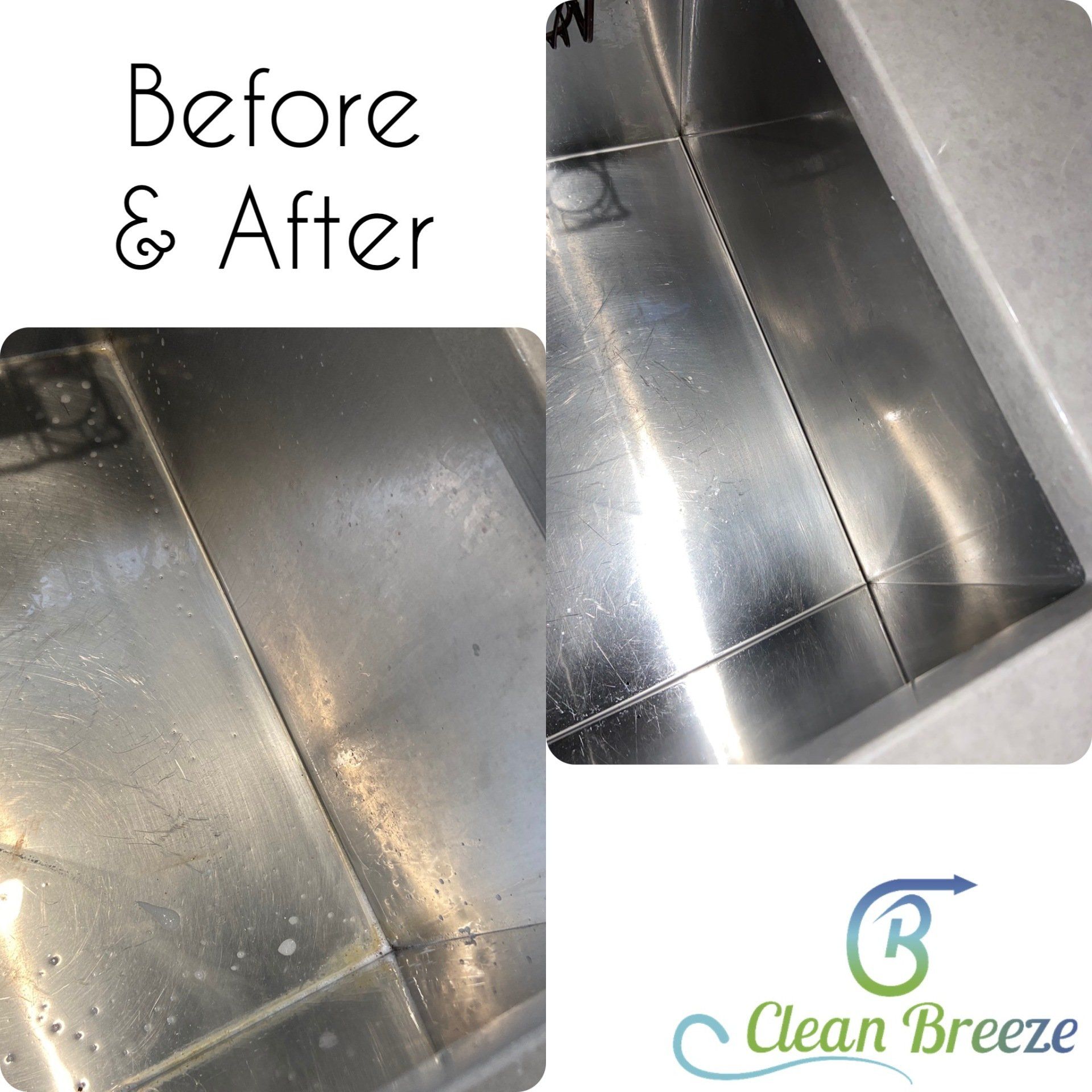 Before and after cleaning service