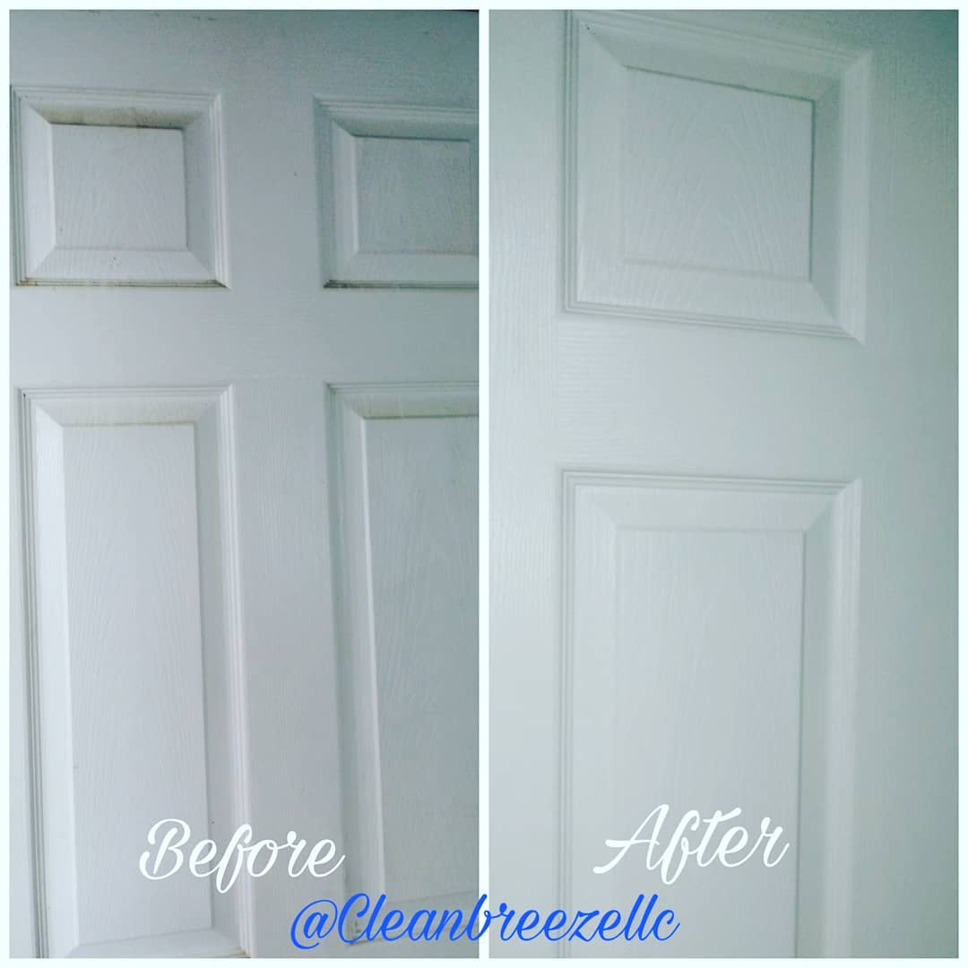 Before and after cleaning service