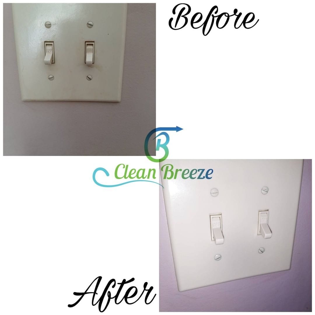 Before and after cleaning service