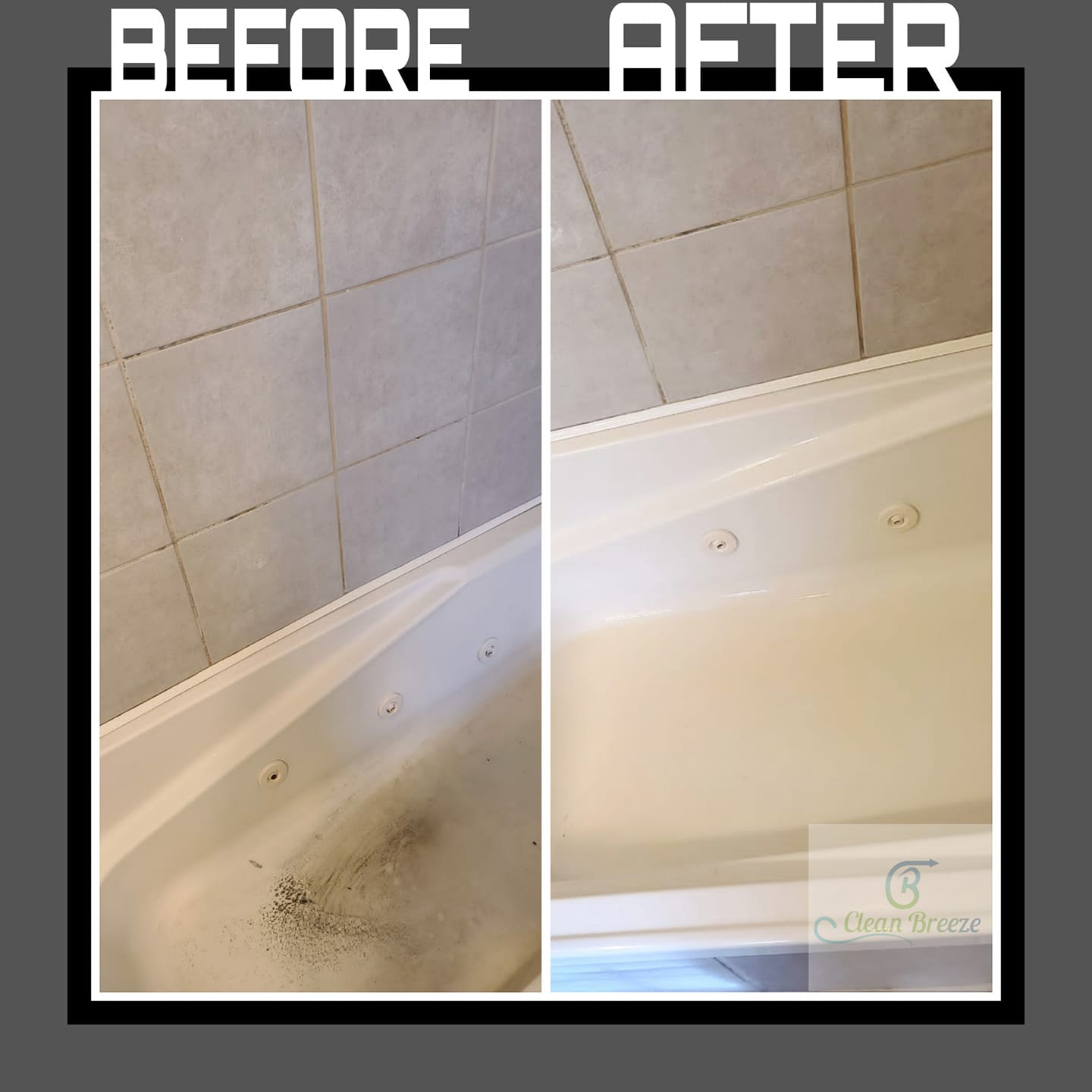 Before and after cleaning service