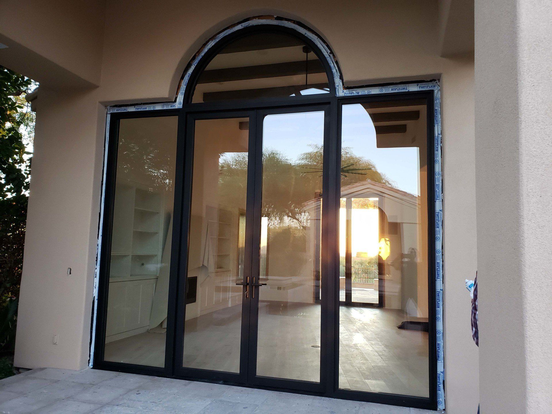 French Door with Arched Transom