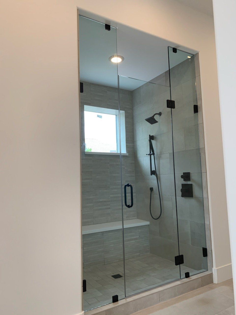 Glass Shower Enclosure no Transom