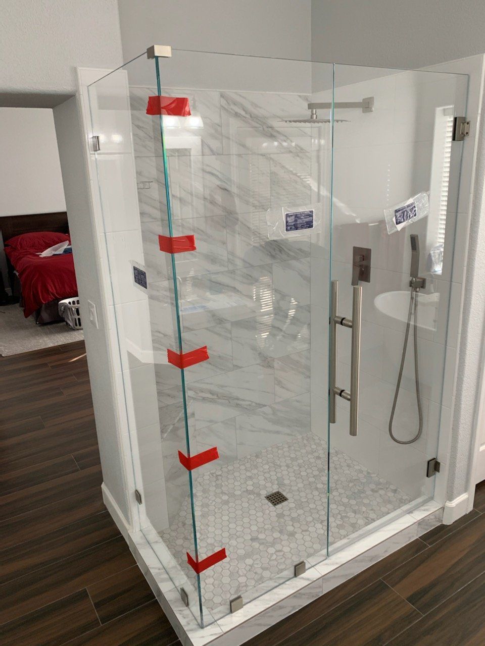 Starphire Glass with 24 inch Ladder Pull Handle