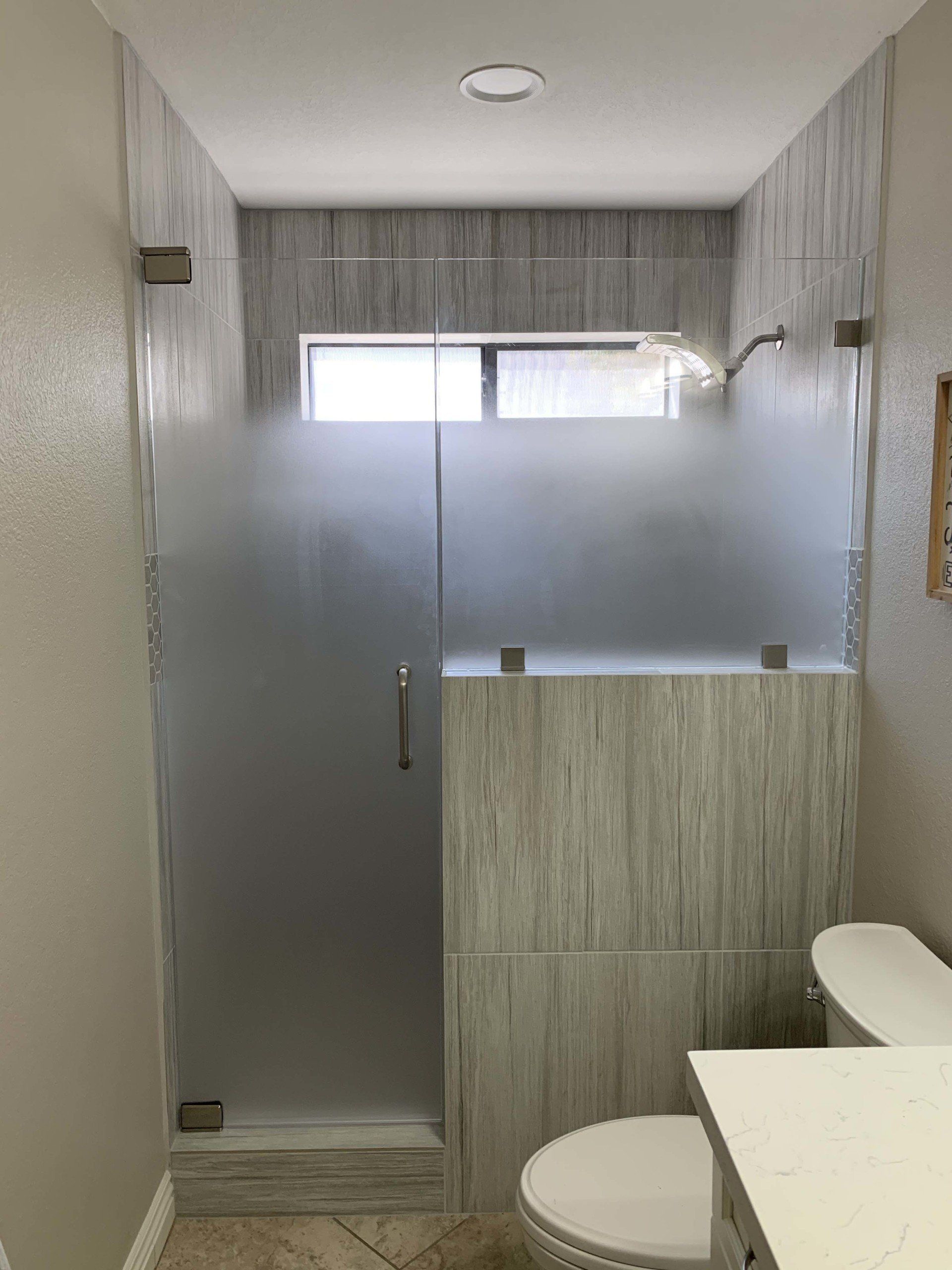 Gradient Glass Shower Enclosure