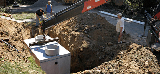 Septic system installation