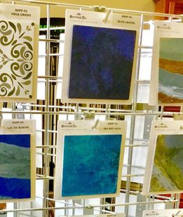 A display of various tile designs