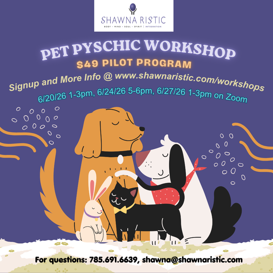 pet psychic workshop flyer
