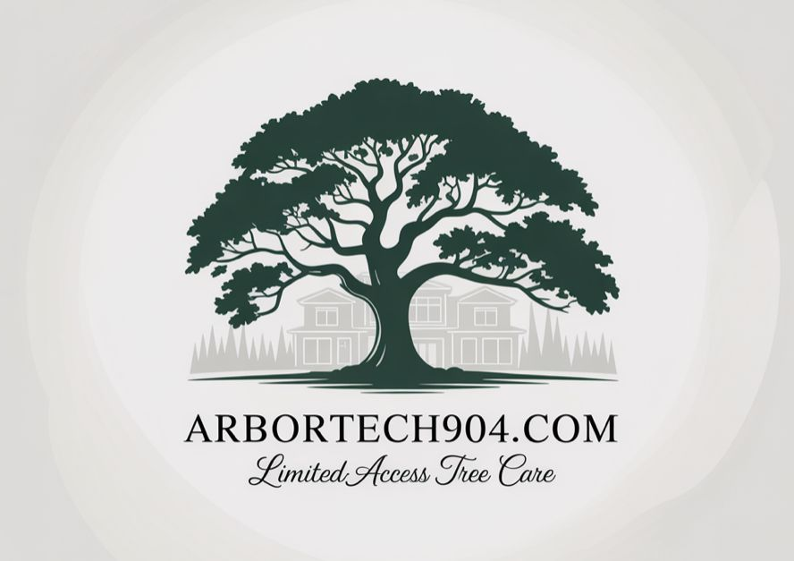ARBORTECH904.COM logo with a green tree silhouette and the tagline &ldquo;Limited Access Tree Care&rdquo;