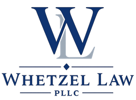 Whetzel Law PLLC logo with blue interlocking W and L on a white background