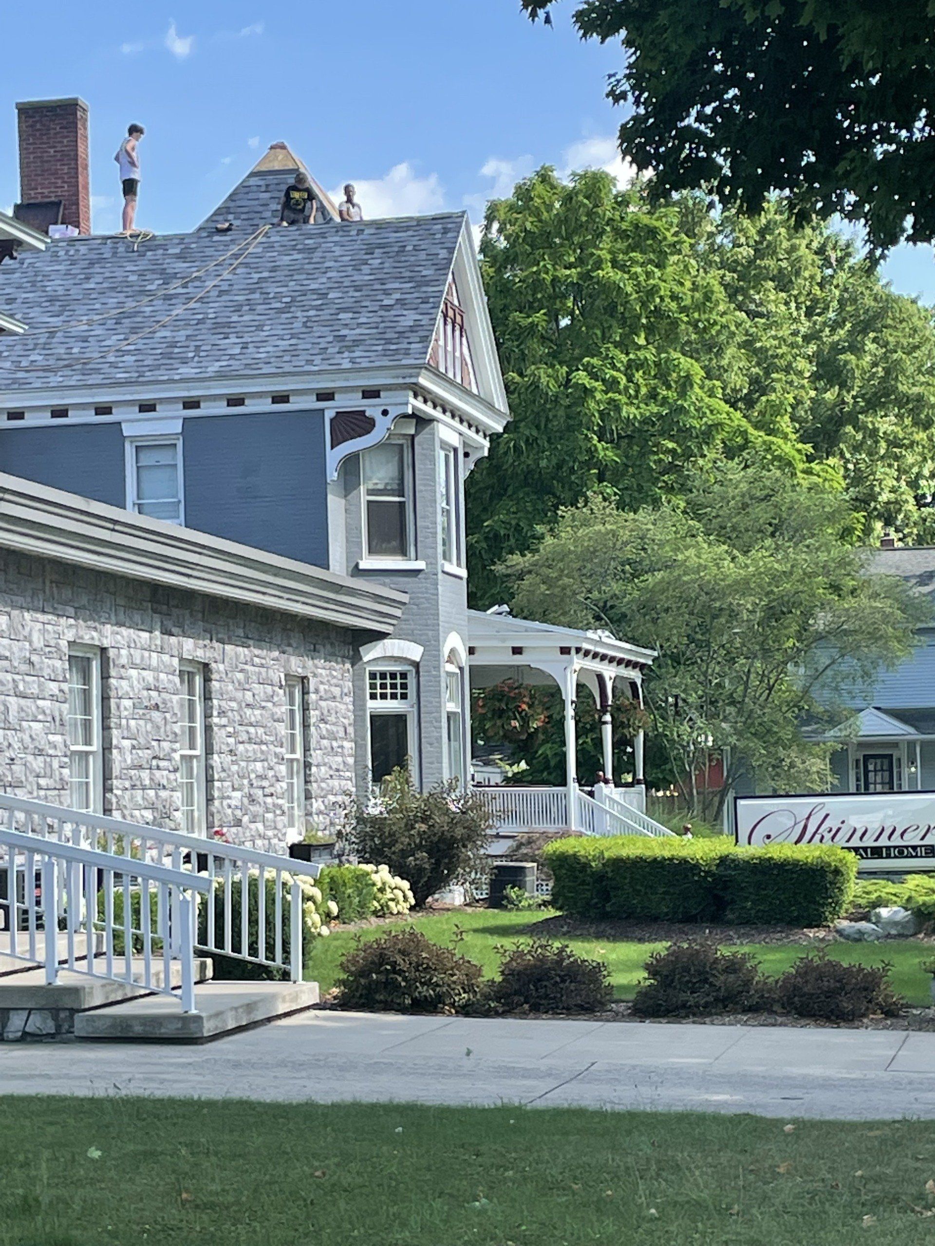 gray roof construction completed